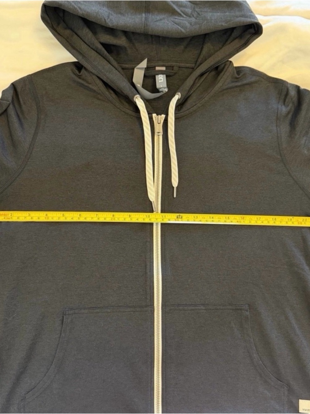NWT Vuori Halo Performance Hoodie 2.0 Black Heather, L - Picture 5 of 5